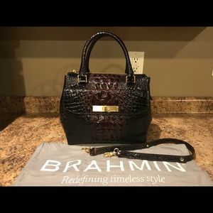 Brahmin Malia Satchel in Cocoa NWT